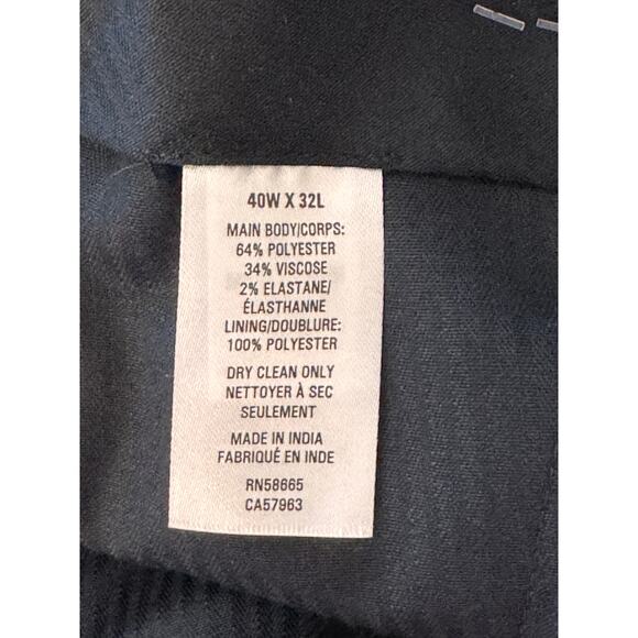 New NORDSTROM RACK Men's Black Extra Trim Fit Pant Size 40W/30L - Picture 5 of 6